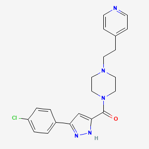 [5-(4-chlorophenyl)-1H-pyrazol-3-yl]{4-[2-(pyridin-4-yl)ethyl]piperazin-1-yl}methanone