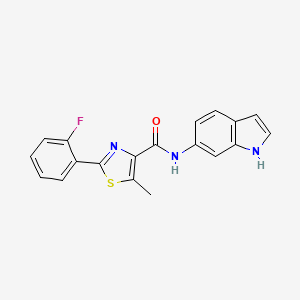 2-(2-fluorophenyl)-N-(1H-indol-6-yl)-5-methyl-1,3-thiazole-4-carboxamide