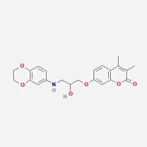 7-[3-(2,3-dihydro-1,4-benzodioxin-6-ylamino)-2-hydroxypropoxy]-3,4-dimethyl-2H-chromen-2-one