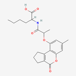 N-{2-[(7-methyl-4-oxo-1,2,3,4-tetrahydrocyclopenta[c]chromen-9-yl)oxy]propanoyl}norleucine