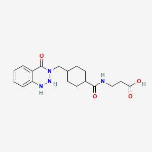 molecular formula C18H24N4O4 B11153517 N-({trans-4-[(4-oxo-1,4-dihydro-1,2,3-benzotriazin-3(2H)-yl)methyl]cyclohexyl}carbonyl)-beta-alanine 