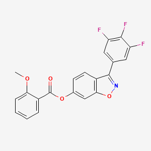 3-(3,4,5-Trifluorophenyl)-1,2-benzoxazol-6-yl 2-methoxybenzoate