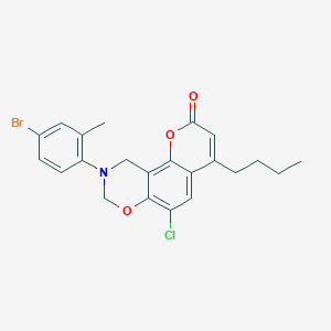 9-(4-bromo-2-methylphenyl)-4-butyl-6-chloro-9,10-dihydro-2H,8H-chromeno[8,7-e][1,3]oxazin-2-one