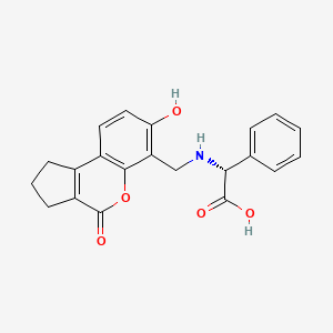 (2R)-{[(7-hydroxy-4-oxo-1,2,3,4-tetrahydrocyclopenta[c]chromen-6-yl)methyl]amino}(phenyl)ethanoic acid