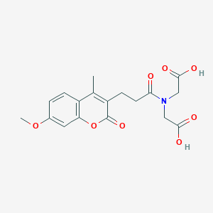 2-[Carboxymethyl-[3-(7-methoxy-4-methyl-2-oxochromen-3-yl)propanoyl]amino]acetic acid