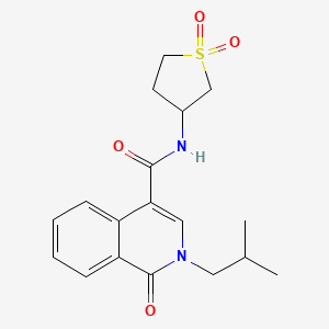 N-(1,1-dioxidotetrahydrothiophen-3-yl)-2-(2-methylpropyl)-1-oxo-1,2-dihydroisoquinoline-4-carboxamide