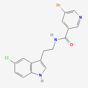 5-bromo-N~3~-[2-(5-chloro-1H-indol-3-yl)ethyl]nicotinamide