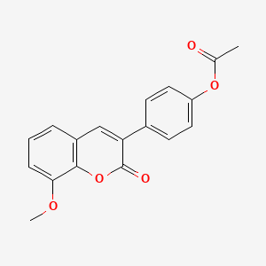 4-(8-methoxy-2-oxo-2H-chromen-3-yl)phenyl acetate