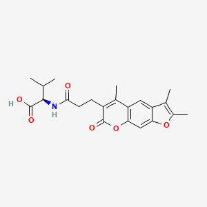 N-[3-(2,3,5-trimethyl-7-oxo-7H-furo[3,2-g]chromen-6-yl)propanoyl]-D-valine