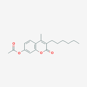 3-hexyl-4-methyl-2-oxo-2H-chromen-7-yl acetate