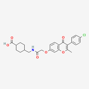 trans-4-{[({[3-(4-chlorophenyl)-2-methyl-4-oxo-4H-chromen-7-yl]oxy}acetyl)amino]methyl}cyclohexanecarboxylic acid