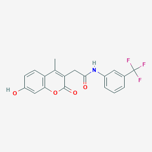 2-(7-hydroxy-4-methyl-2-oxo-2H-chromen-3-yl)-N-[3-(trifluoromethyl)phenyl]acetamide