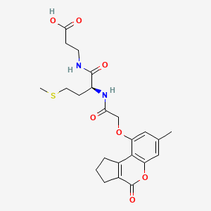 N-{[(7-methyl-4-oxo-1,2,3,4-tetrahydrocyclopenta[c]chromen-9-yl)oxy]acetyl}-L-methionyl-beta-alanine