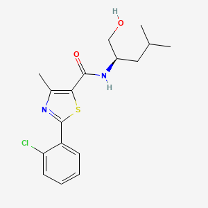 2-(2-chlorophenyl)-N-[(2R)-1-hydroxy-4-methylpentan-2-yl]-4-methyl-1,3-thiazole-5-carboxamide