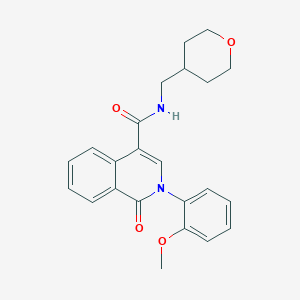 molecular formula C23H24N2O4 B11153739 2-(2-methoxyphenyl)-1-oxo-N-(tetrahydro-2H-pyran-4-ylmethyl)-1,2-dihydro-4-isoquinolinecarboxamide 