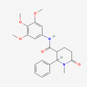 1-methyl-6-oxo-2-phenyl-N-(3,4,5-trimethoxyphenyl)piperidine-3-carboxamide