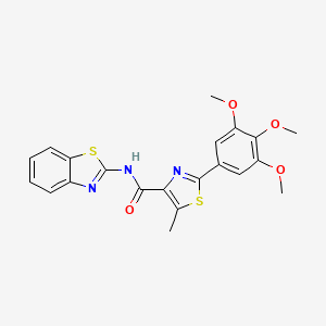 N-(1,3-benzothiazol-2-yl)-5-methyl-2-(3,4,5-trimethoxyphenyl)-1,3-thiazole-4-carboxamide