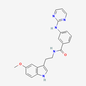 N-[2-(5-methoxy-1H-indol-3-yl)ethyl]-3-(2-pyrimidinylamino)benzamide