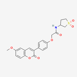 N-(1,1-dioxidotetrahydrothiophen-3-yl)-2-[4-(6-methoxy-2-oxo-2H-chromen-3-yl)phenoxy]acetamide