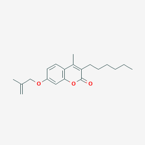 3-hexyl-4-methyl-7-[(2-methylprop-2-en-1-yl)oxy]-2H-chromen-2-one