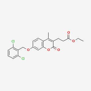 ethyl 3-{7-[(2,6-dichlorobenzyl)oxy]-4-methyl-2-oxo-2H-chromen-3-yl}propanoate