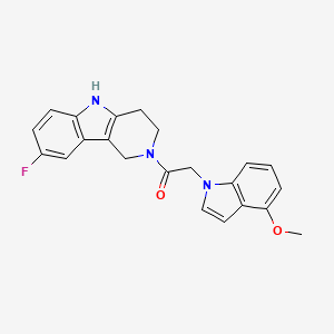 1-(8-fluoro-1,3,4,5-tetrahydro-2H-pyrido[4,3-b]indol-2-yl)-2-(4-methoxy-1H-indol-1-yl)ethanone