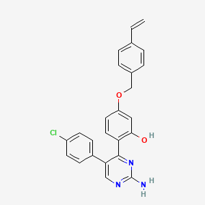 2-[2-Amino-5-(4-chlorophenyl)-4-pyrimidinyl]-5-[(4-vinylbenzyl)oxy]phenol