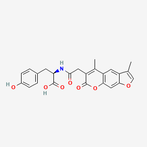 molecular formula C24H21NO7 B11153892 N-[(3,5-dimethyl-7-oxo-7H-furo[3,2-g]chromen-6-yl)acetyl]-D-tyrosine 