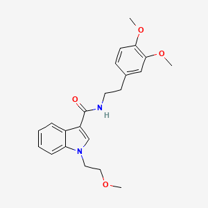 molecular formula C22H26N2O4 B11153900 N-(3,4-dimethoxyphenethyl)-1-(2-methoxyethyl)-1H-indole-3-carboxamide 