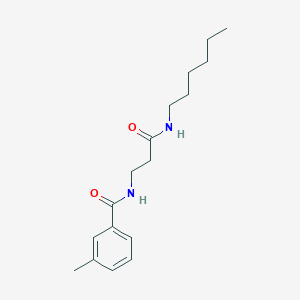 molecular formula C17H26N2O2 B11153908 N-[3-(hexylamino)-3-oxopropyl]-3-methylbenzamide 