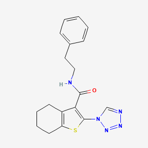 molecular formula C18H19N5OS B11153910 N-(2-phenylethyl)-2-(1H-tetrazol-1-yl)-4,5,6,7-tetrahydro-1-benzothiophene-3-carboxamide 