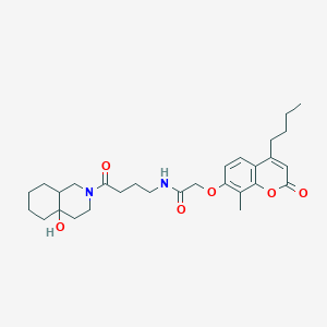 molecular formula C29H40N2O6 B11153931 2-[(4-butyl-8-methyl-2-oxo-2H-chromen-7-yl)oxy]-N-[4-(4a-hydroxyoctahydroisoquinolin-2(1H)-yl)-4-oxobutyl]acetamide 