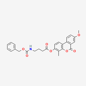 8-methoxy-4-methyl-6-oxo-6H-benzo[c]chromen-3-yl 4-{[(benzyloxy)carbonyl]amino}butanoate