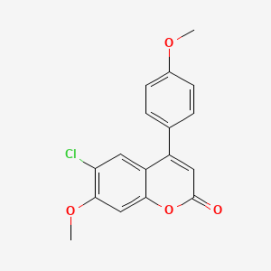 6-chloro-7-methoxy-4-(4-methoxyphenyl)-2H-chromen-2-one