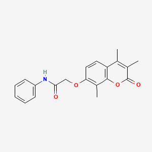 molecular formula C20H19NO4 B11154010 N-phenyl-2-[(3,4,8-trimethyl-2-oxo-2H-chromen-7-yl)oxy]acetamide 