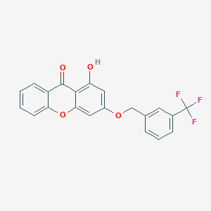 molecular formula C21H13F3O4 B11154014 1-hydroxy-3-{[3-(trifluoromethyl)benzyl]oxy}-9H-xanthen-9-one 