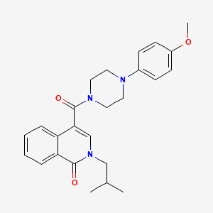 molecular formula C25H29N3O3 B11154017 2-isobutyl-4-{[4-(4-methoxyphenyl)piperazino]carbonyl}-1(2H)-isoquinolinone 