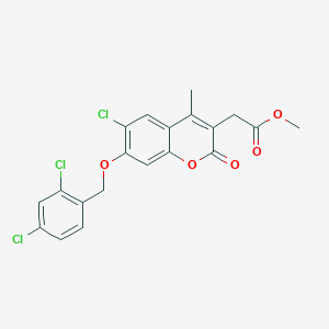 methyl {6-chloro-7-[(2,4-dichlorobenzyl)oxy]-4-methyl-2-oxo-2H-chromen-3-yl}acetate