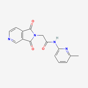 molecular formula C15H12N4O3 B11154044 2-(1,3-dioxo-1,3-dihydro-2H-pyrrolo[3,4-c]pyridin-2-yl)-N-(6-methylpyridin-2-yl)acetamide 