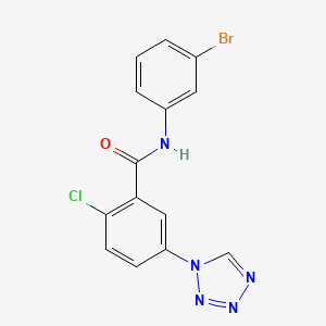 N-(3-bromophenyl)-2-chloro-5-(1H-tetrazol-1-yl)benzamide