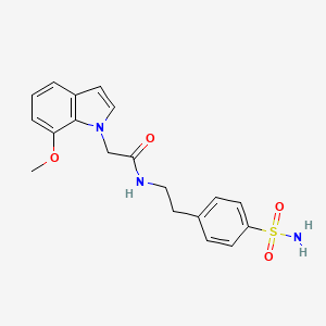 molecular formula C19H21N3O4S B11154082 2-(7-methoxy-1H-indol-1-yl)-N-[2-(4-sulfamoylphenyl)ethyl]acetamide 