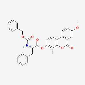 molecular formula C32H27NO7 B11154101 8-methoxy-4-methyl-6-oxo-6H-benzo[c]chromen-3-yl N-[(benzyloxy)carbonyl]-L-phenylalaninate 