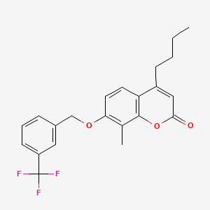 4-butyl-8-methyl-7-{[3-(trifluoromethyl)benzyl]oxy}-2H-chromen-2-one