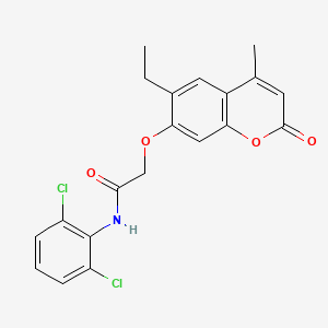 N-(2,6-dichlorophenyl)-2-[(6-ethyl-4-methyl-2-oxo-2H-chromen-7-yl)oxy]acetamide