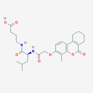 4-[(N-{[(4-methyl-6-oxo-7,8,9,10-tetrahydro-6H-benzo[c]chromen-3-yl)oxy]acetyl}-L-leucyl)amino]butanoic acid