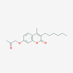 3-hexyl-4-methyl-7-(2-oxopropoxy)-2H-chromen-2-one