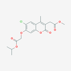 molecular formula C18H19ClO7 B11154201 methyl [6-chloro-7-(2-isopropoxy-2-oxoethoxy)-4-methyl-2-oxo-2H-chromen-3-yl]acetate 