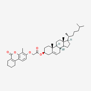 molecular formula C43H60O5 B11154209 (3beta)-cholest-5-en-3-yl [(4-methyl-6-oxo-7,8,9,10-tetrahydro-6H-benzo[c]chromen-3-yl)oxy]acetate 