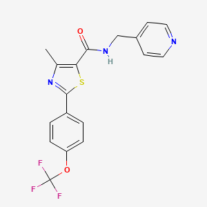 4-methyl-N-(4-pyridinylmethyl)-2-[4-(trifluoromethoxy)phenyl]-1,3-thiazole-5-carboxamide