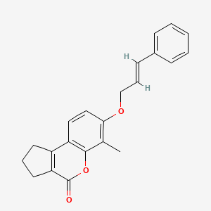 7-(Cinnamyloxy)-6-methyl-2,3-dihydrocyclopenta(C)chromen-4(1H)-one